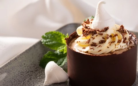 a dessert on a plate