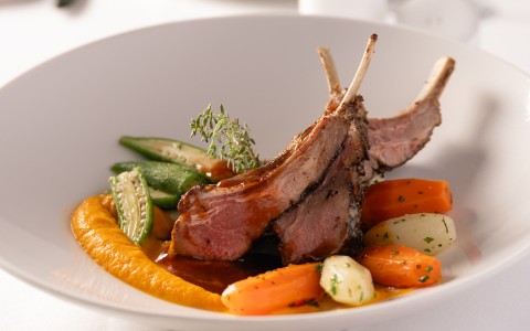 a plate of food on a table