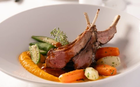 a plate of food on a table