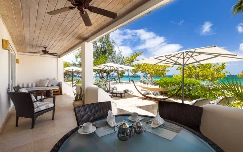 exterior of room on beach