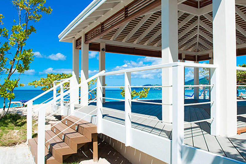 a pavilion on the beach
