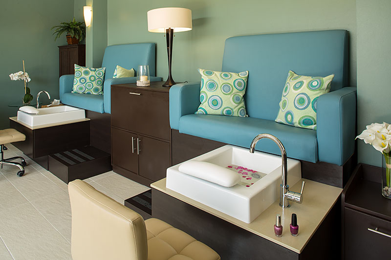 pedicure area at spa