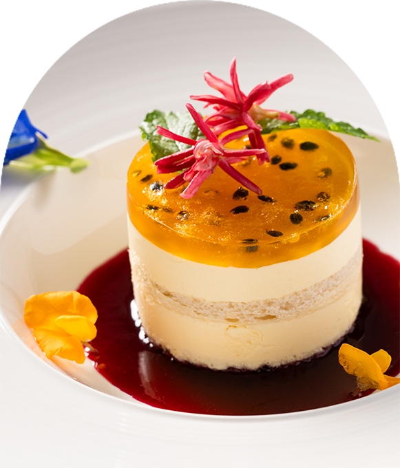 a dessert on a plate