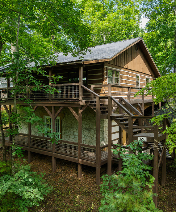 a house in the woods