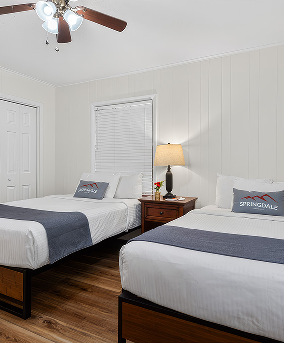 a room with two beds