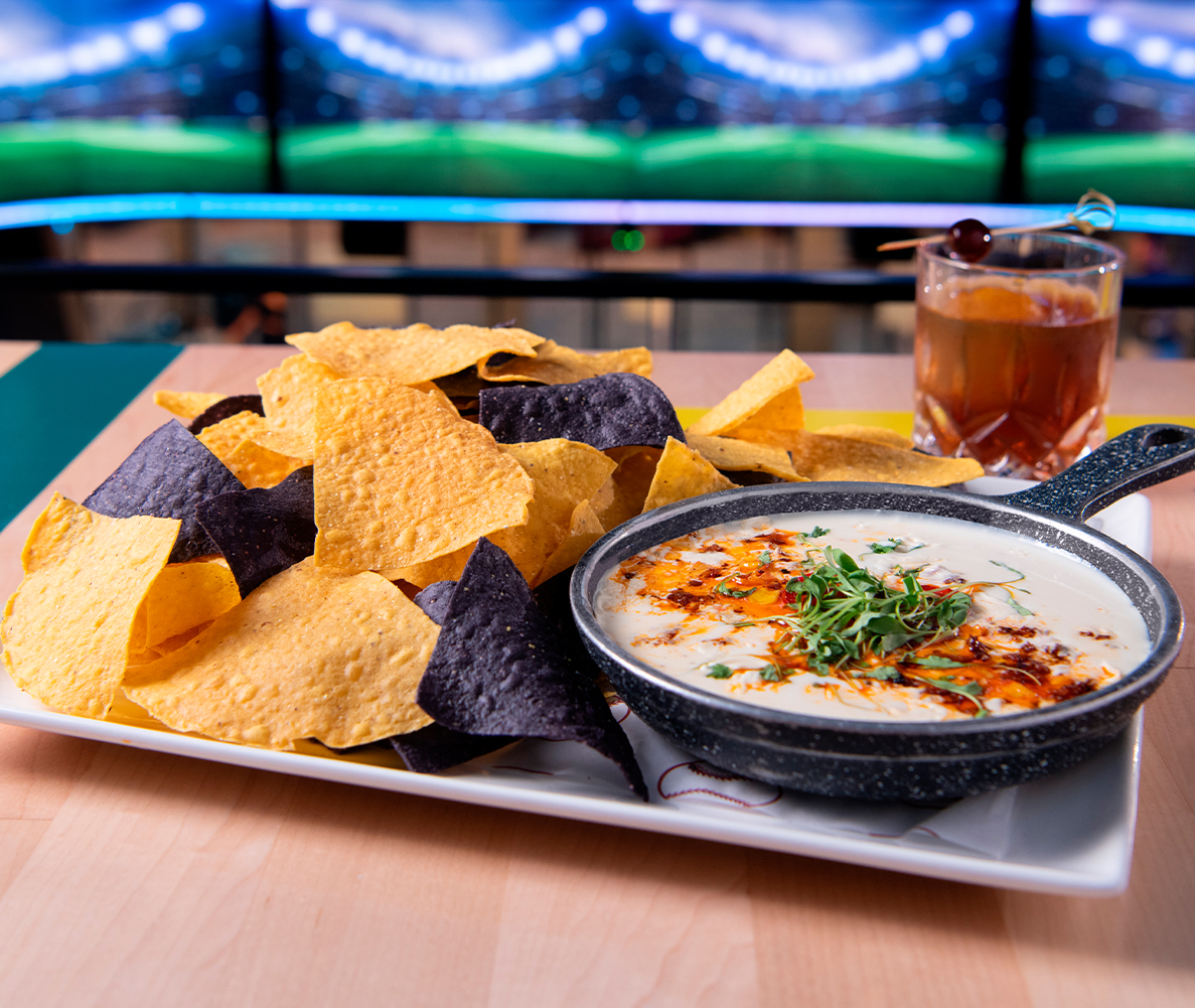 a plate of food and a drink