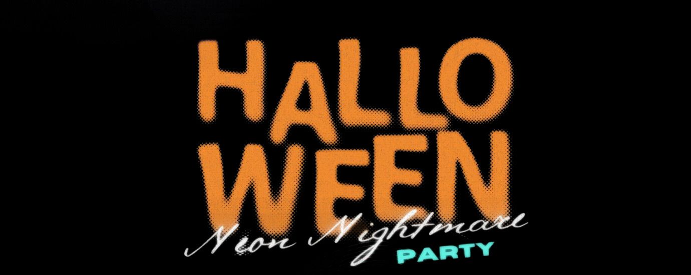 a black and orange sign with white text