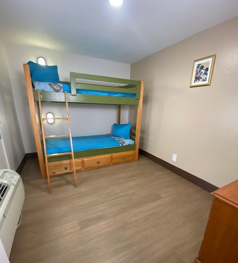 a bunk bed in a room