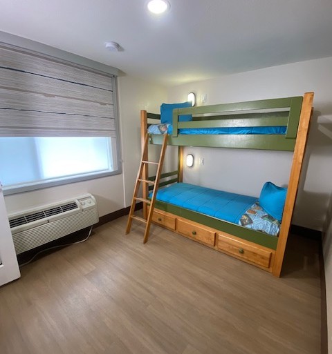 a bunk bed in a room