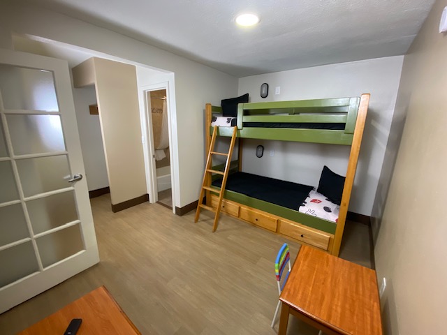 a bunk bed in a room