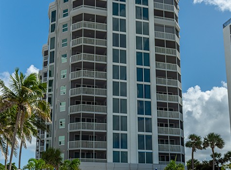 a tall building with many windows