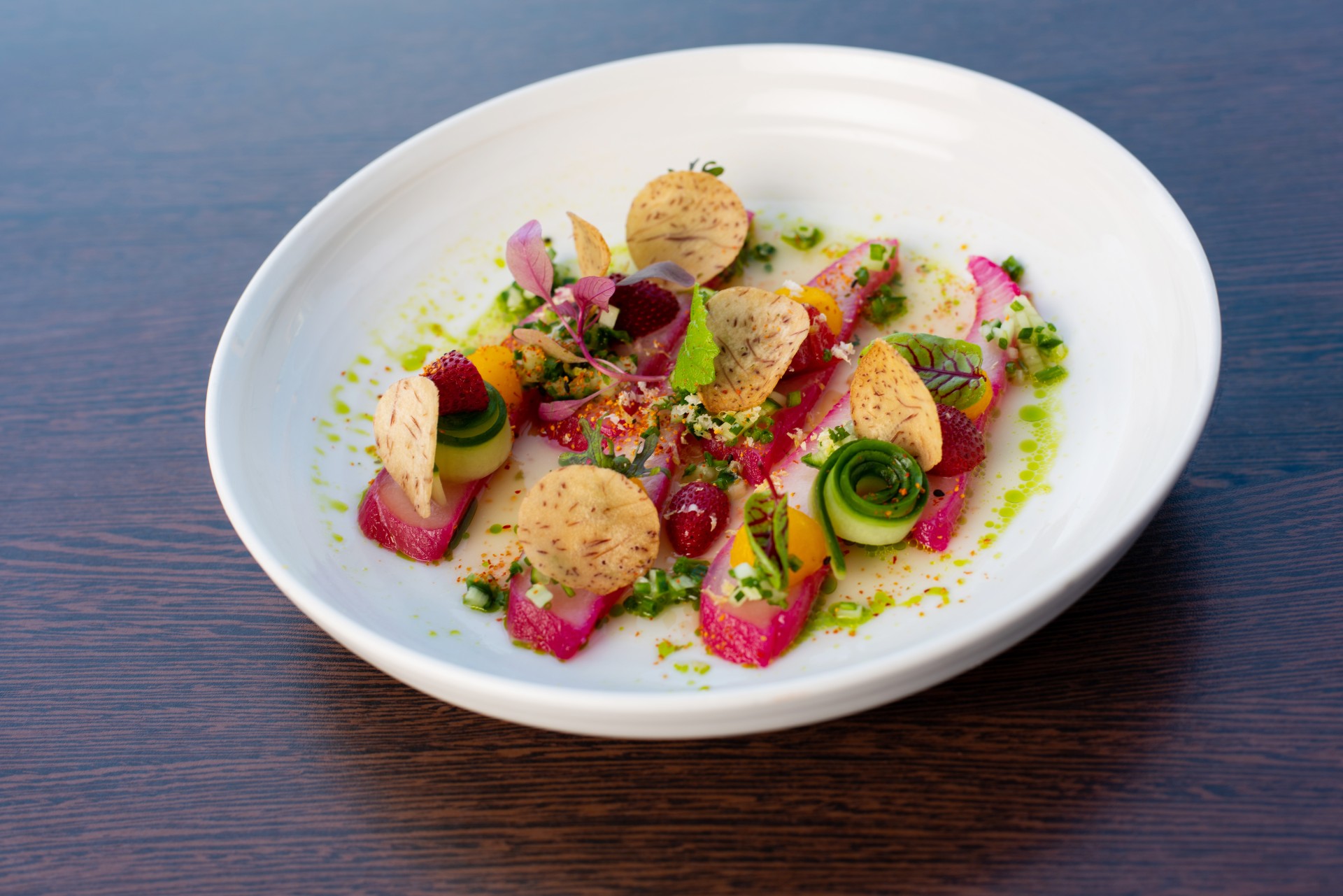 a plate of food on a table
