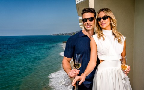 a man and woman posing for a picture