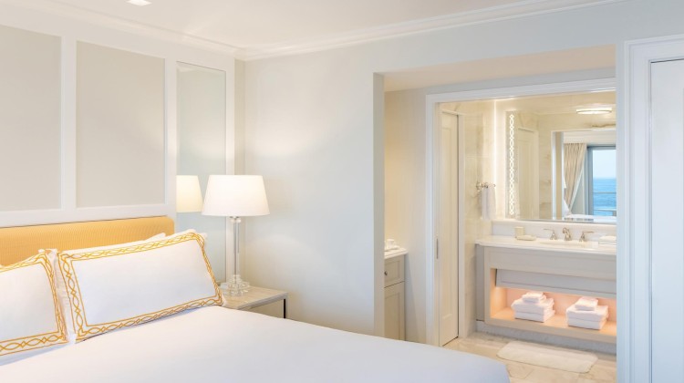 a bedroom with a bed and a sink