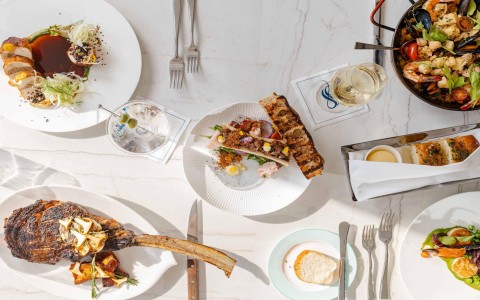 a plate of food on a table