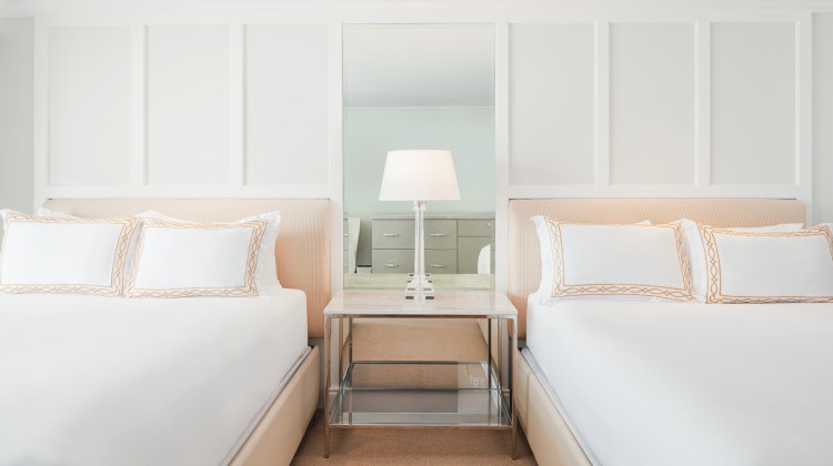 a room with two beds