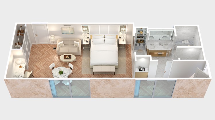 a floor plan of a bedroom