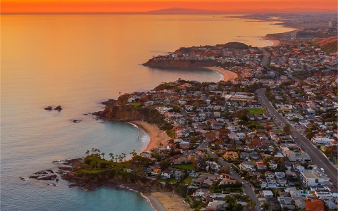 a city next to the ocean