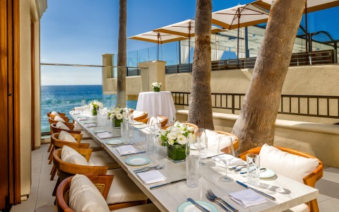 a table set for a dinner party