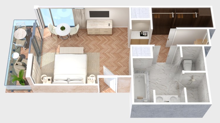 a floor plan of a bedroom