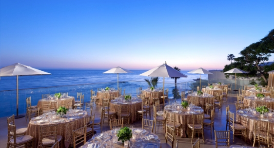 tables set up for a wedding reception