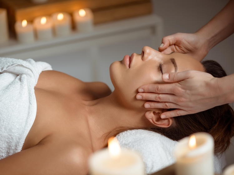 a woman receiving a massage