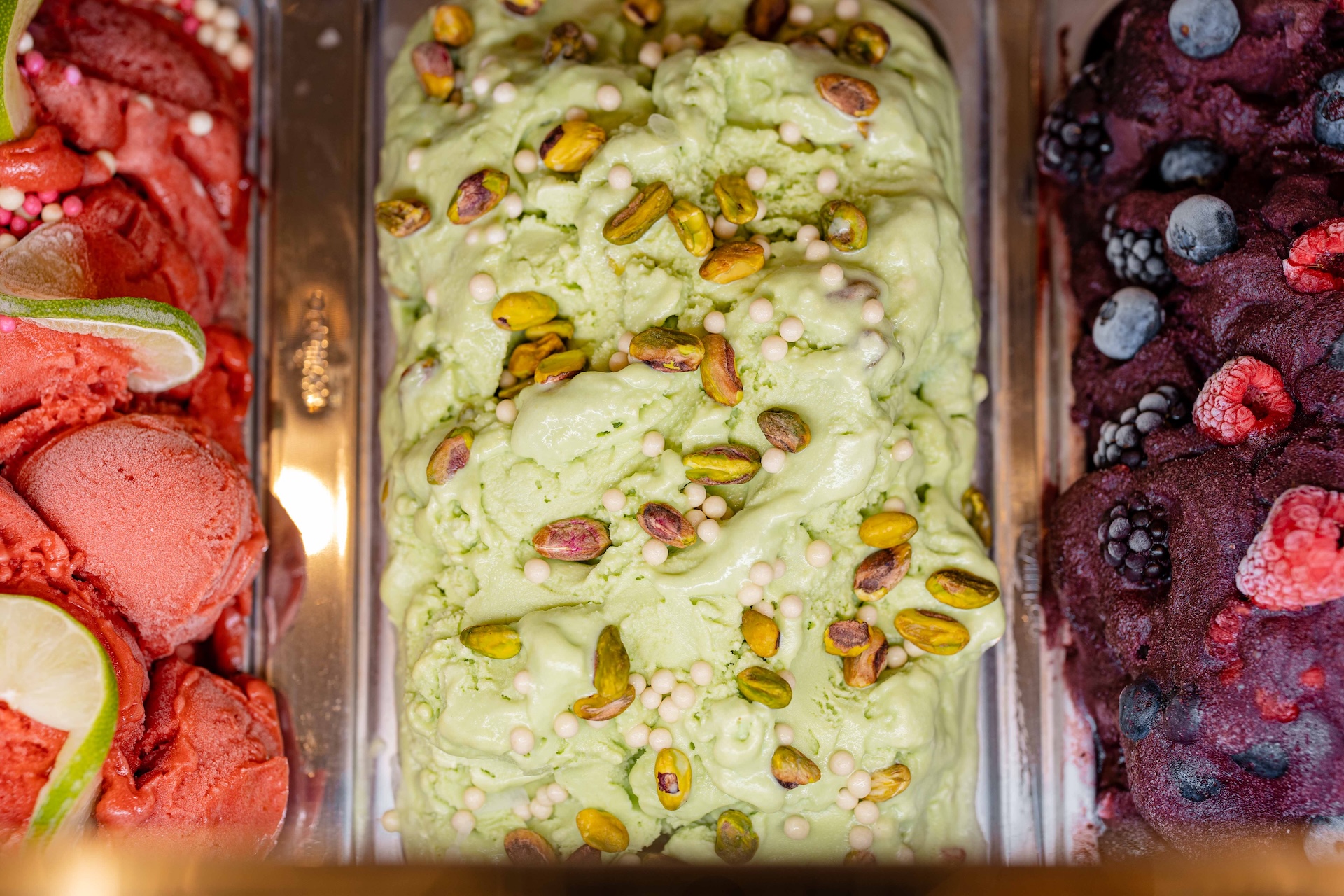 a tray of ice cream