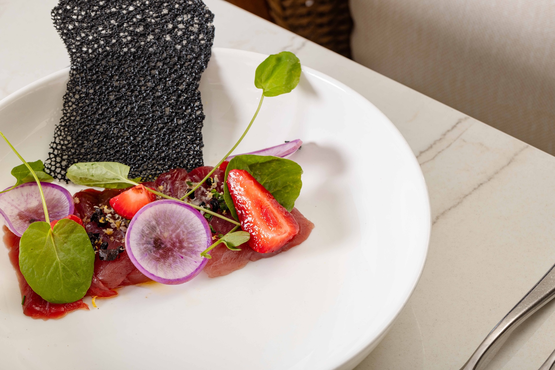 a plate of food on a table