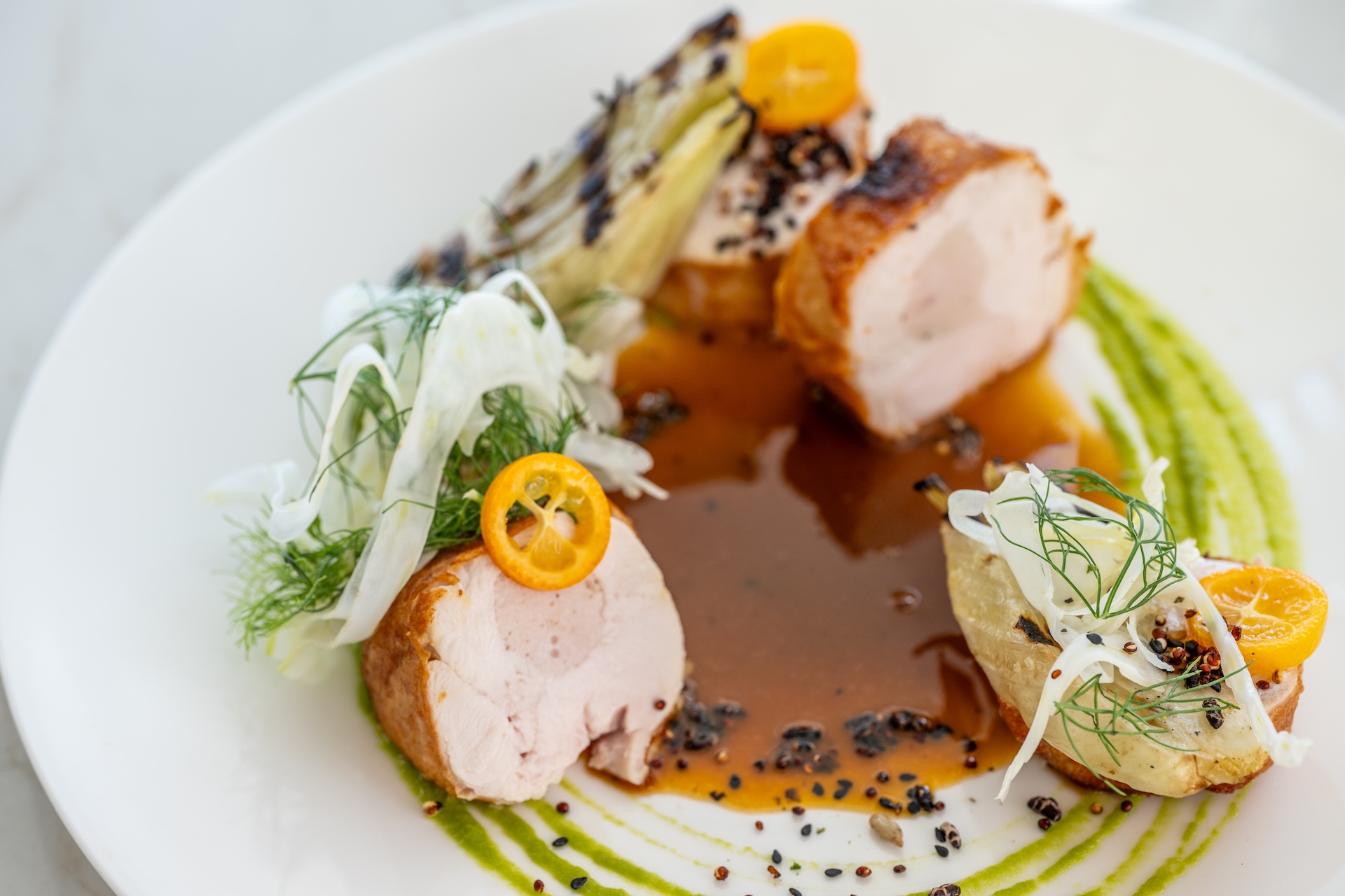 a plate of food on a table