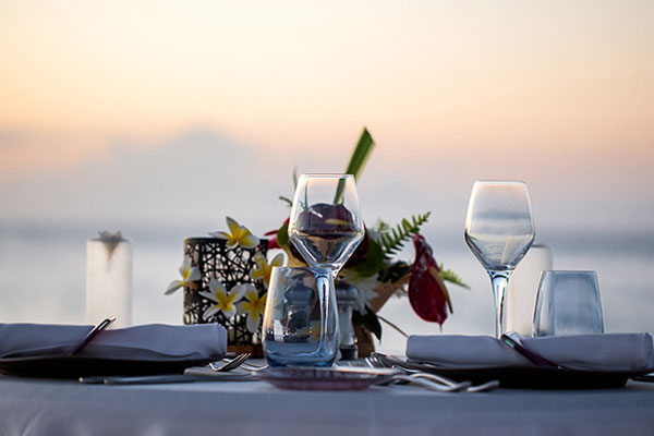 a table set for a dinner party