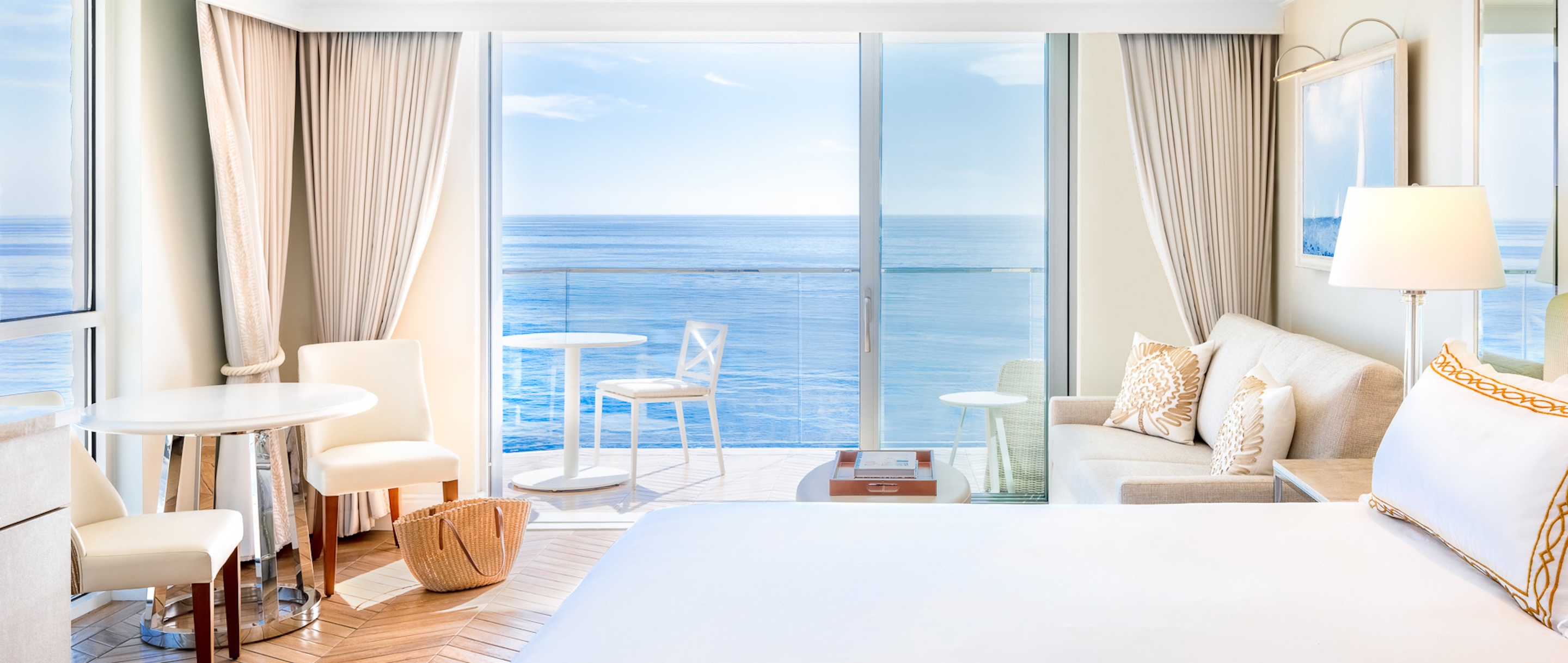 a room with a view of the ocean