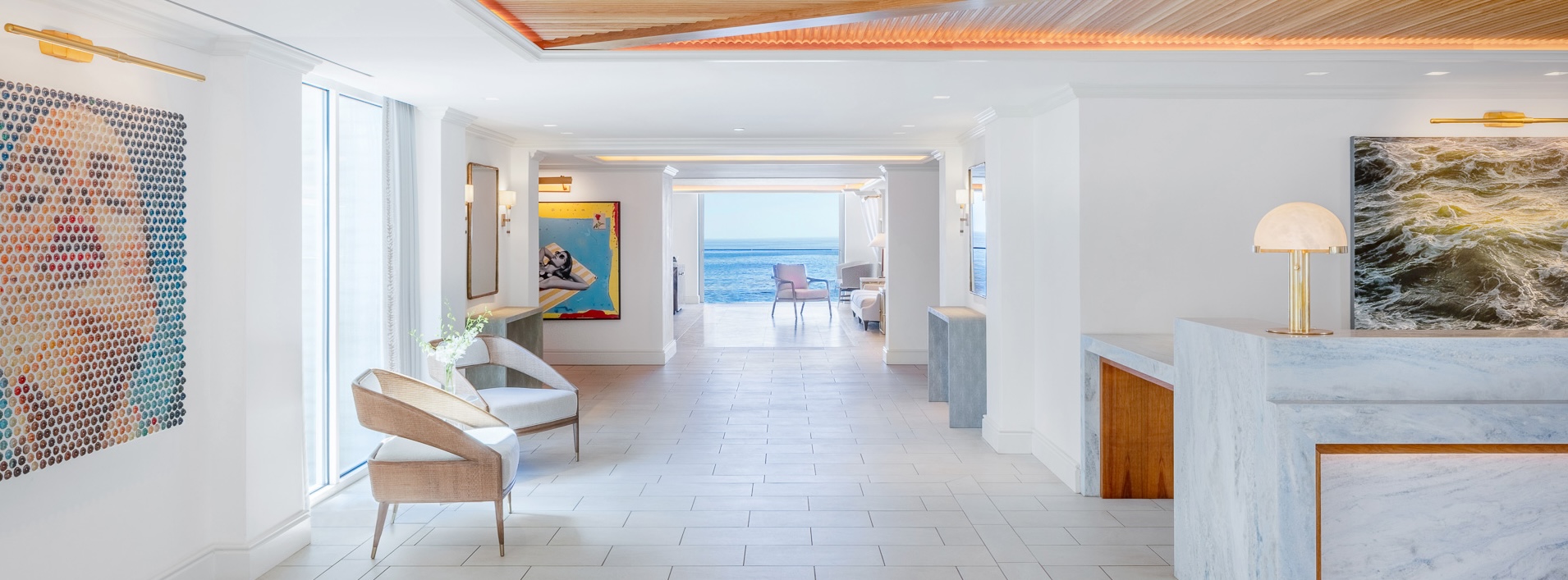 a room with a view of the ocean