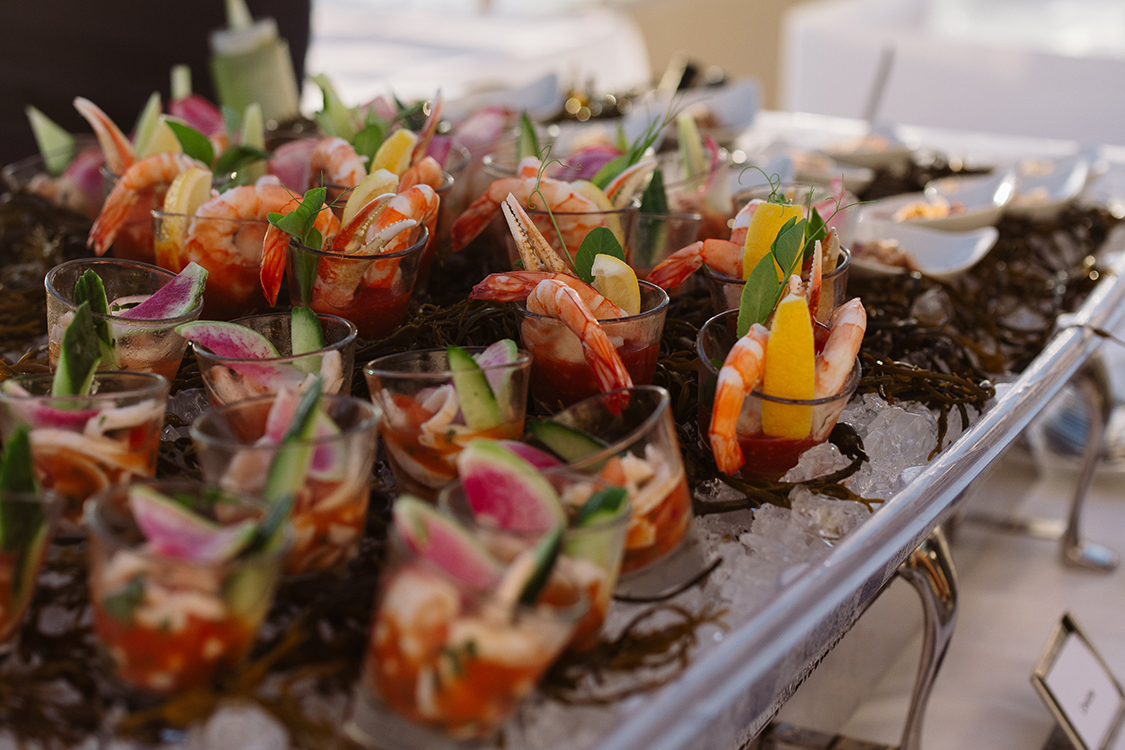 a tray of food on a table