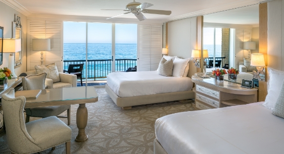 a room with a view of the ocean