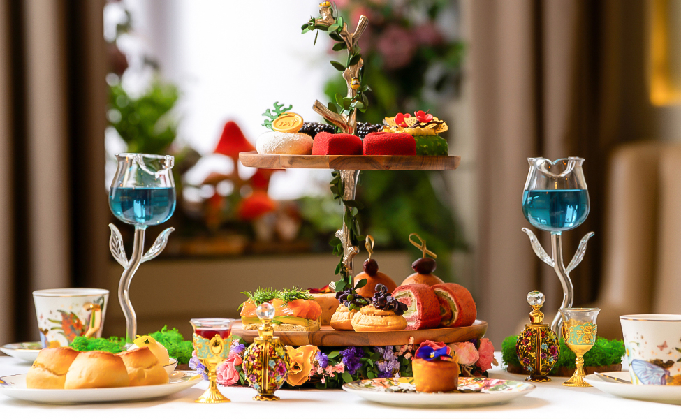 a tray of food on a table