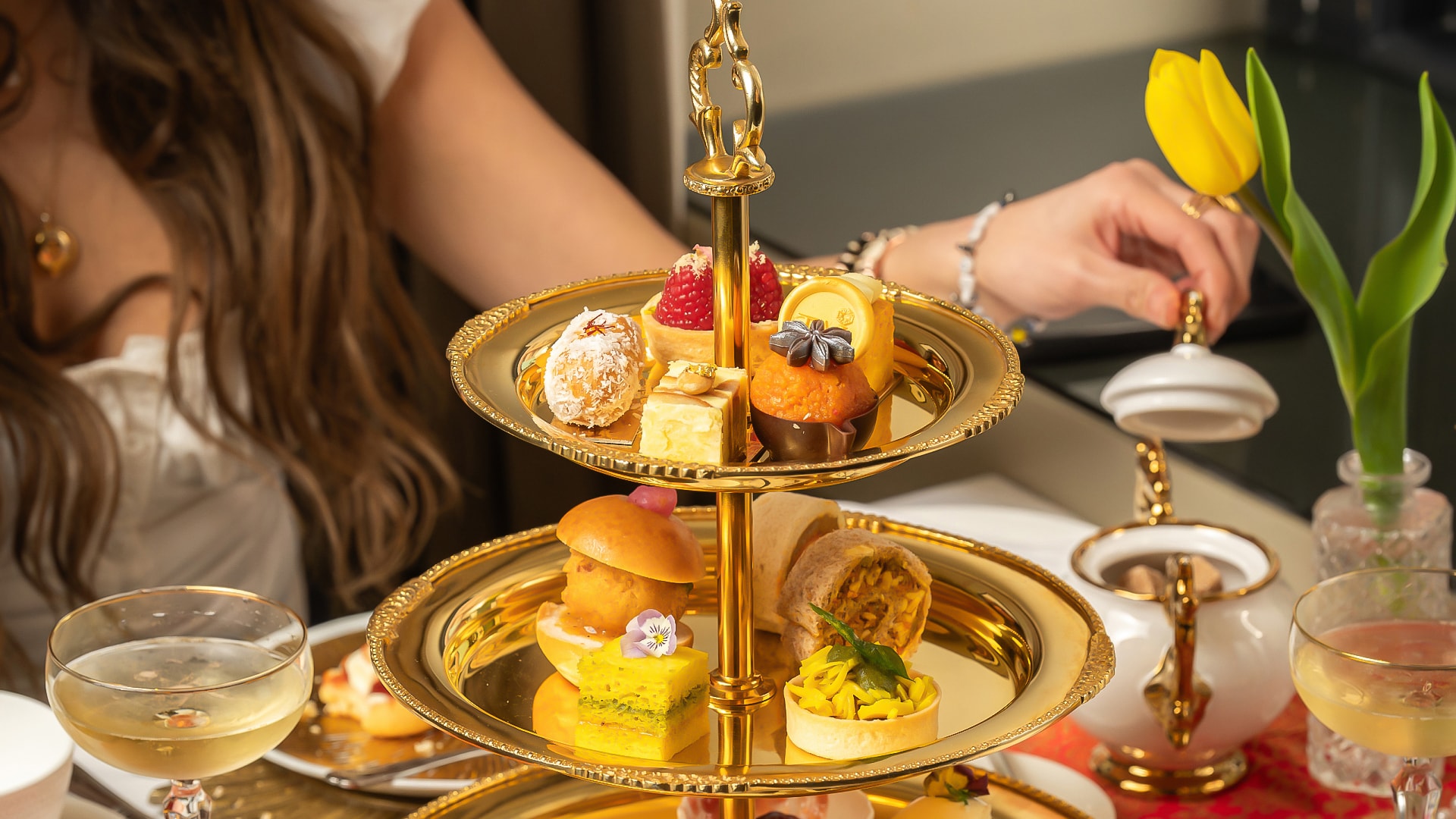 a tray of food on a table