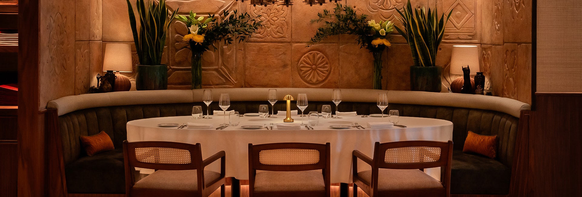a table set for a dinner party