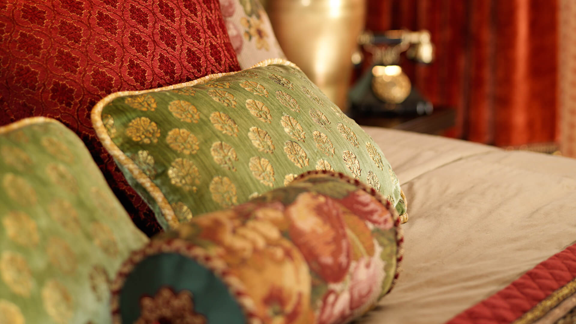 a close-up of a bed