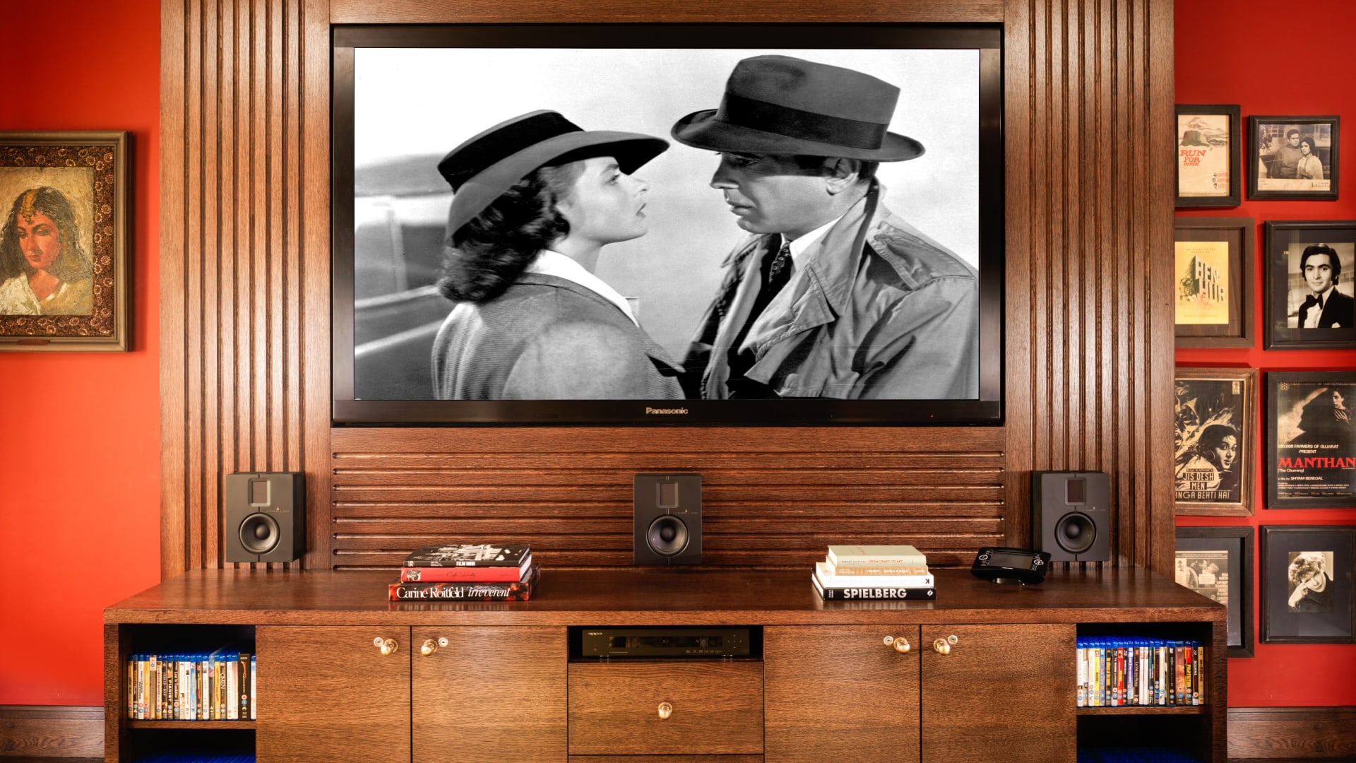 a tv on a wall