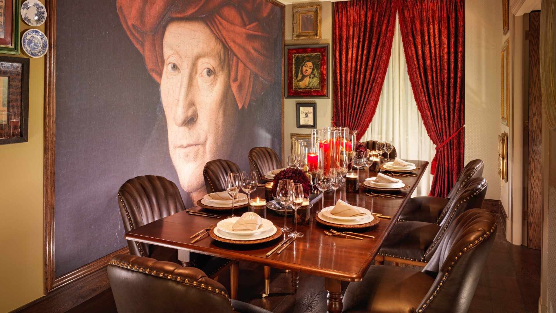 a table set for a dinner party