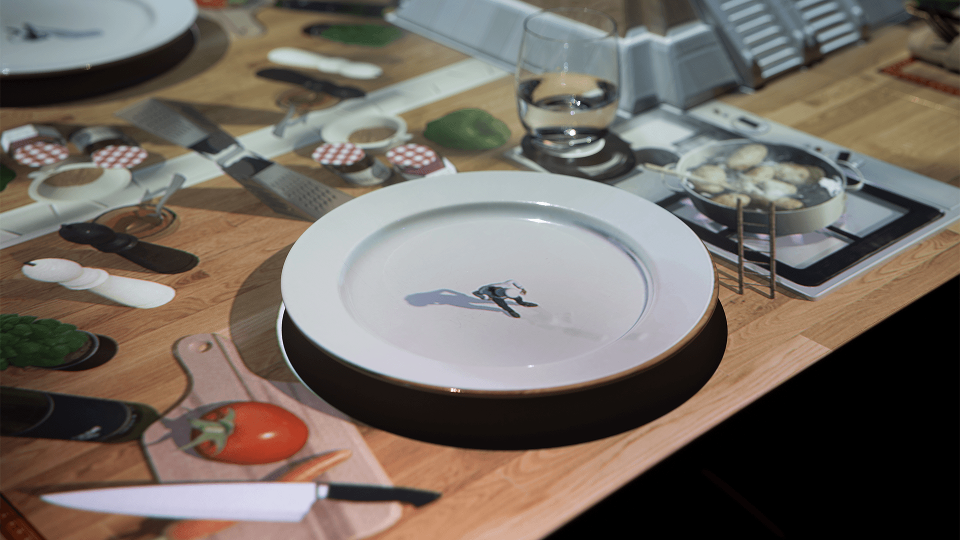 a plate on a table