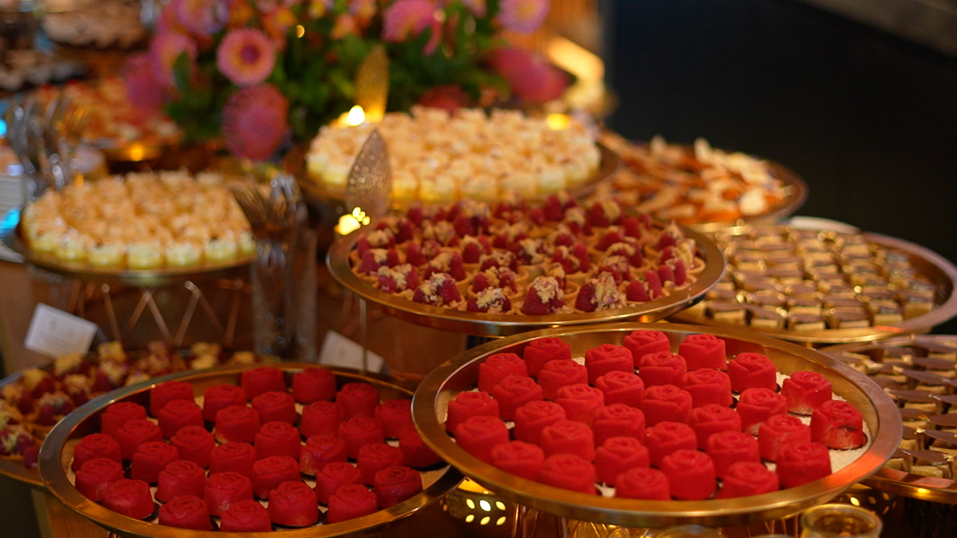 a table full of desserts