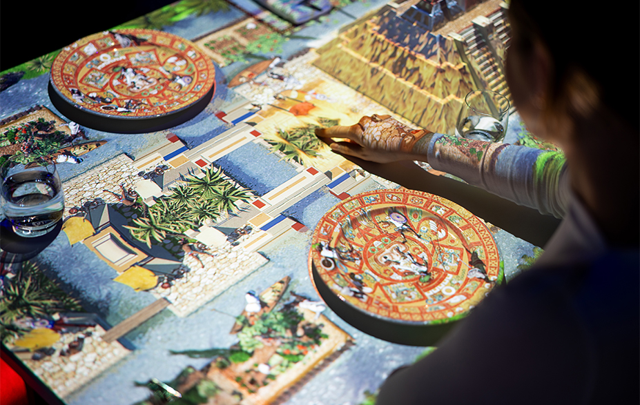 a person playing a board game