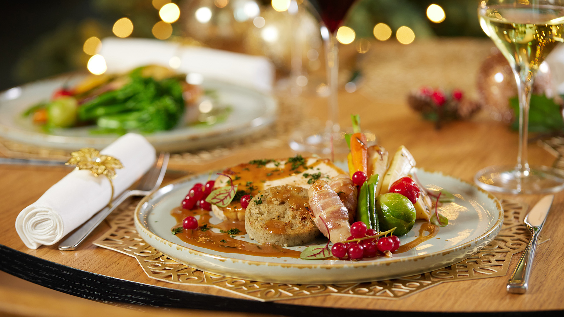 a plate of food on a table