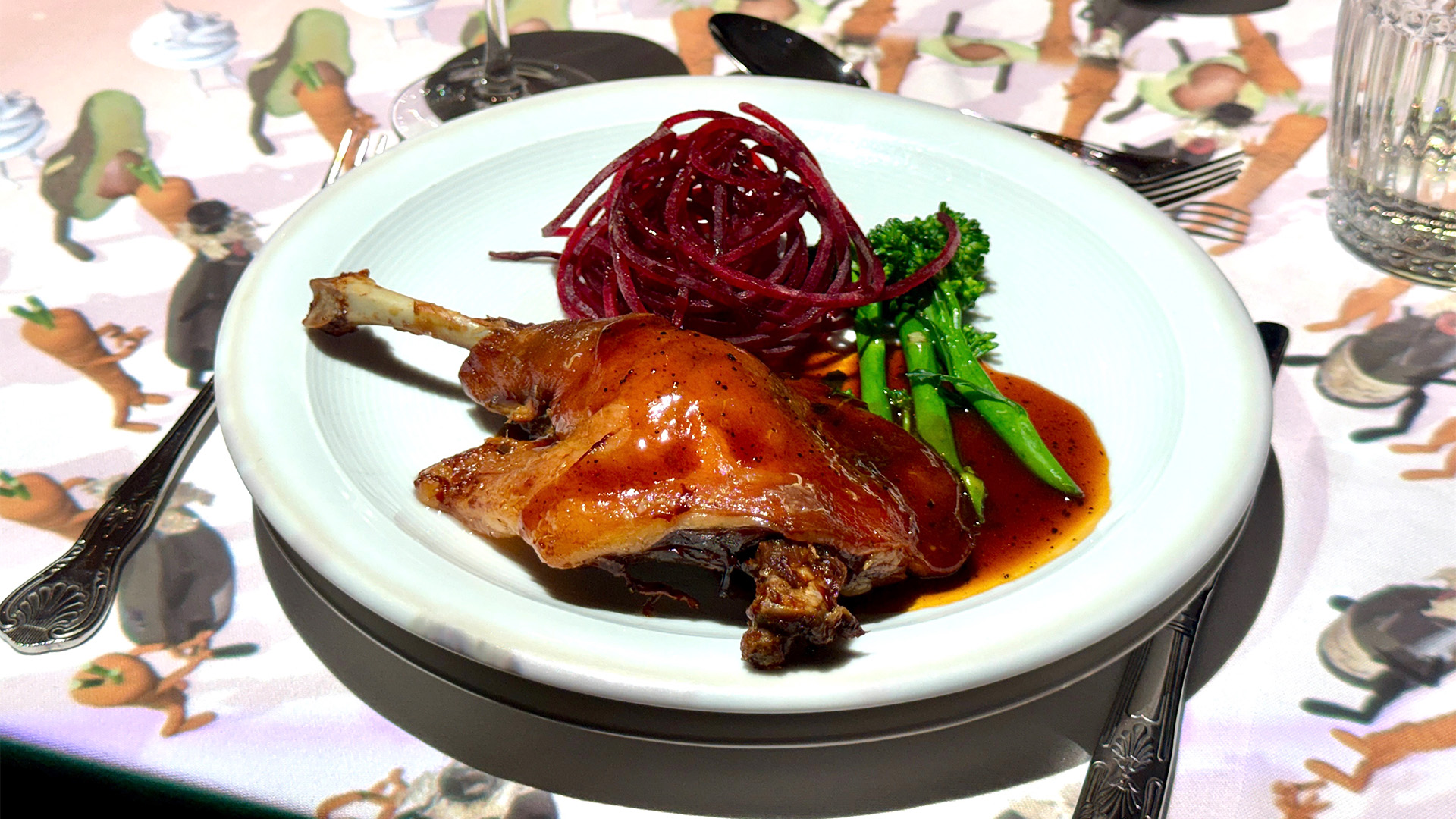 a plate of food on a table