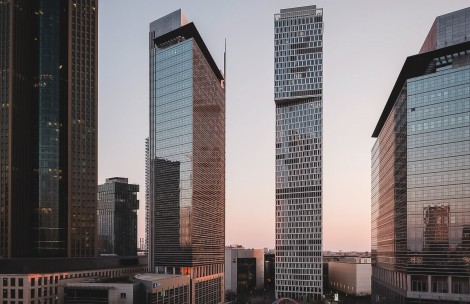 a group of tall buildings