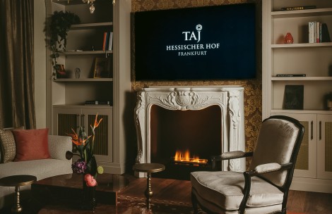 a fireplace in a room