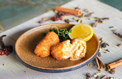 a plate of food on a table