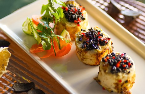 a plate of food on a table