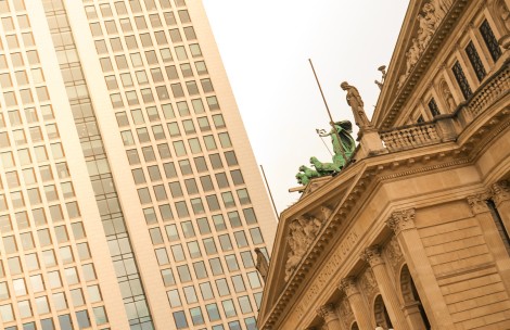 a building with a statue on top of it